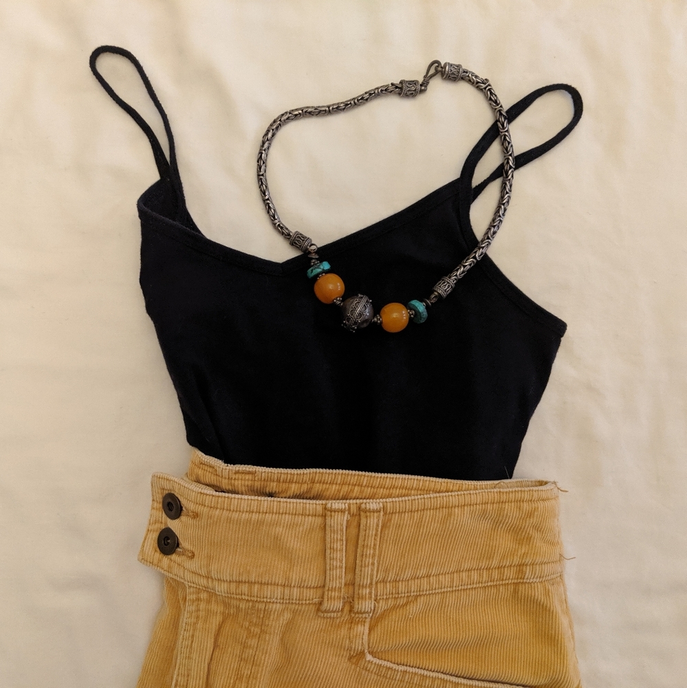 EUC Wet Seal Corduroy Frayed Mini Skirt Yellow 💛